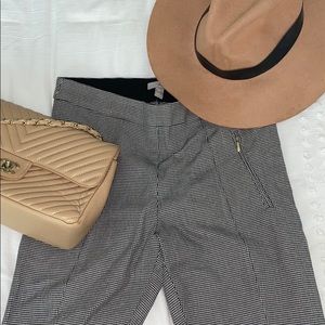 Skinny pant stretch dog tooth pattern